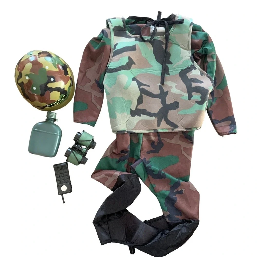 Rubies‎ Kids Military Soldier Halloween Costume 6 Piece Medium Helmet Binoculars